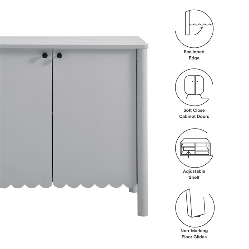 Emmeline Sideboard Cabinet in Light Gray