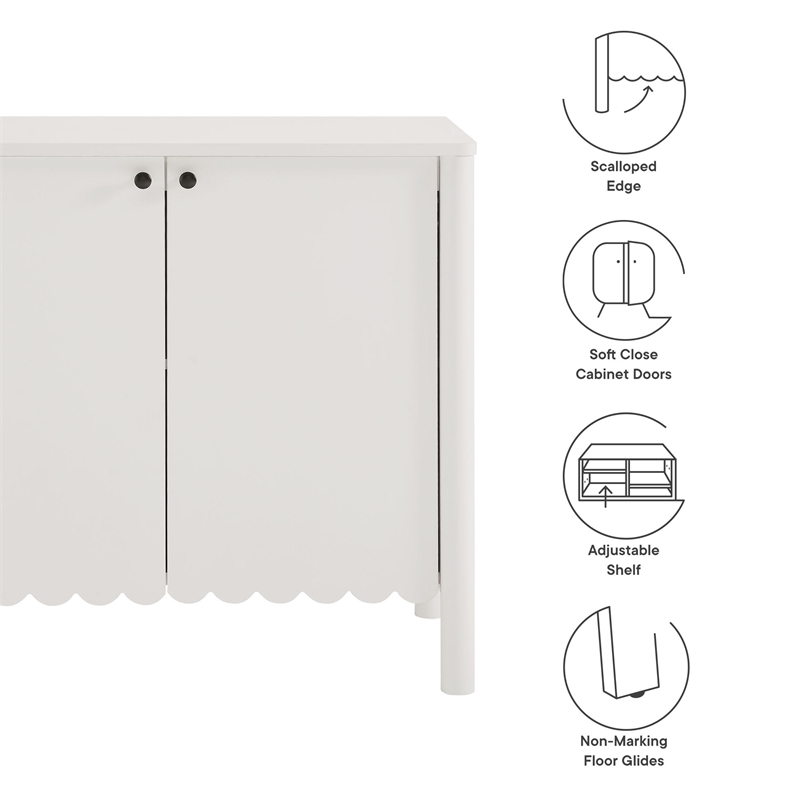Emmeline Sideboard Cabinet in White