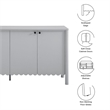 Emmeline Sideboard Cabinet in Light Gray