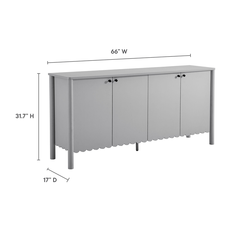 Emmeline Sideboard Cabinet in Light Gray