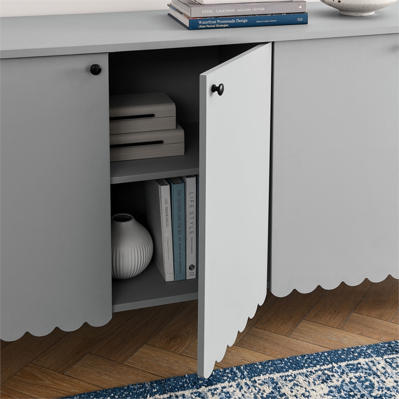 Emmeline Sideboard Cabinet in Light Gray