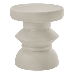 Modway Terza Indoor/Outdoor Concrete Build End Table in Light Gray