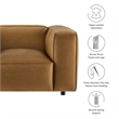 Modway Auren Vegan Leather Upholstered Armchair in Camel