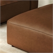 Modway Auren Vegan Leather Upholstered Ottoman in Coffee