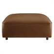 Modway Auren Vegan Leather Upholstered Ottoman in Coffee