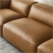 Modway Auren 3-Piece Vegan Leather Upholstered Sofa in Camel