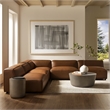 Modway Auren 5-Piece Leather Upholstered Sofa in Coffee