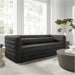 Modway Relle Channel Tufted Boucle Fabric Upholstered Sofa in Charcoal