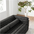 Modway Relle Channel Tufted Boucle Fabric Upholstered Sofa in Charcoal