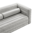 Modway Relle Channel Tufted Boucle Fabric Upholstered Sofa in Newsprint