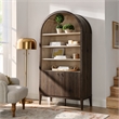 Nolan Storage Display Cabinet Bookshelf in Dark Walnut