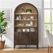 Nolan Storage Display Cabinet Bookshelf in Dark Walnut