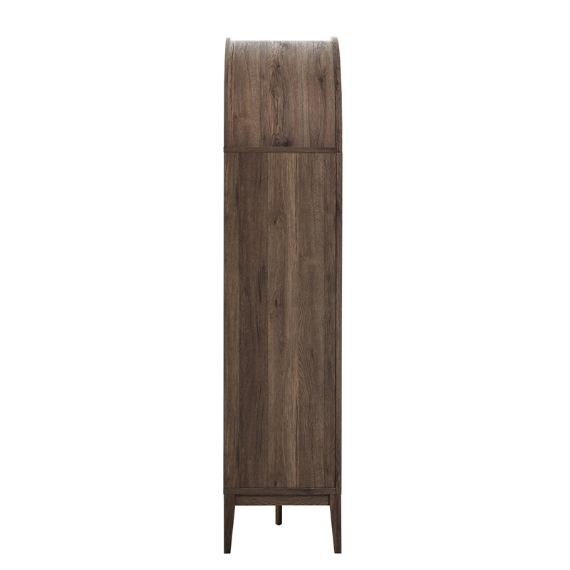 Nolan Storage Display Cabinet Bookshelf in Dark Walnut