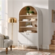 Nolan Storage Display Cabinet Bookshelf in Ivory