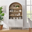 Nolan Storage Display Cabinet Bookshelf in Ivory