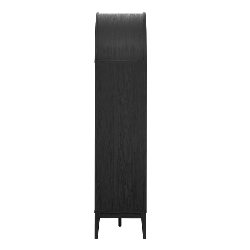 Nolan Storage Display Cabinet Bookshelf in Black