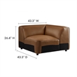 Auren Corner Chair in Coffee