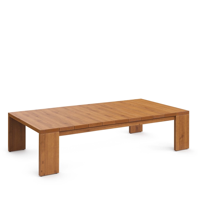Modway Tahoe 5-Piece Acacia Wood Outdoor Patio Set in Natural Cocoa