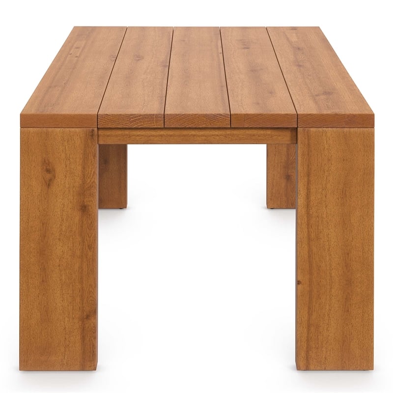 Modway Tahoe 5-Piece Acacia Wood Outdoor Patio Set in Natural Cocoa