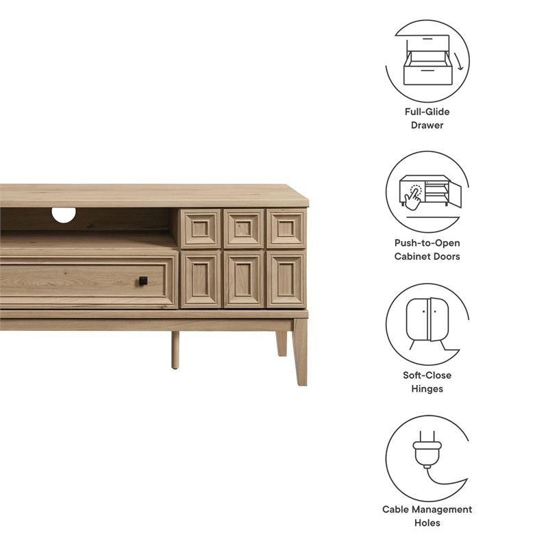 Samos TV Stand in Light Oak