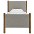 Modway Maven Heathered Weave Fabric Upholstered Twin Platform Bed - Wheat Walnut