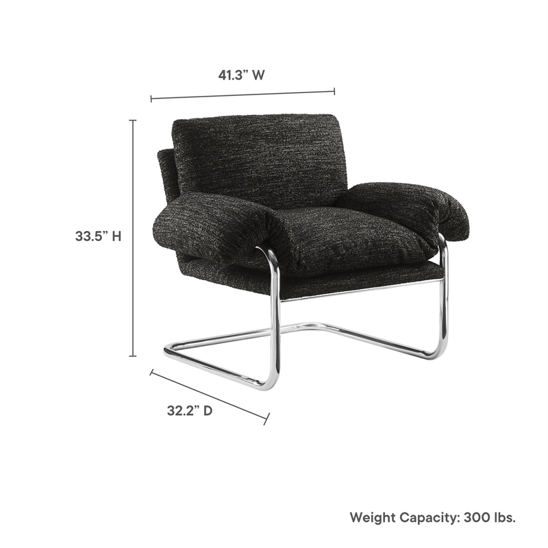 Ansel Accent Chair in Charcoal