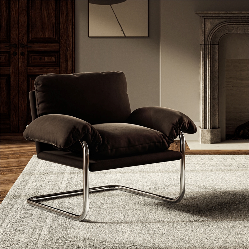 Ansel Accent Chair in Chocolate Brown