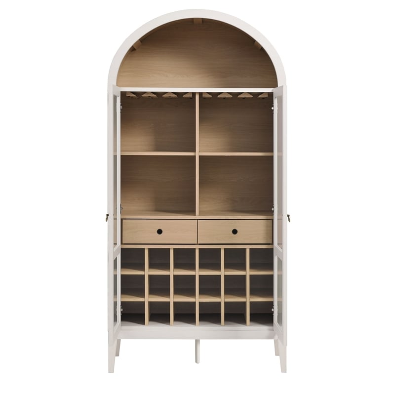 Nolan Arched Bar Cabinet in Ivory