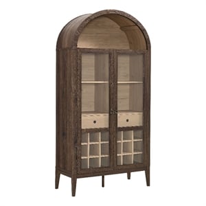 Nolan Arched Bar Cabinet in Dark Walnut