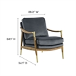 Langford Accent Armchair in Cadet Blue Walnut