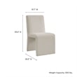 Modway Emory Slub Weave Fabric Upholstered Dining Side Chair in Salt