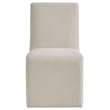 Modway Emory Slub Weave Fabric Upholstered Dining Side Chair in Salt