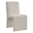 Modway Emory Slub Weave Fabric Upholstered Dining Side Chair in Salt