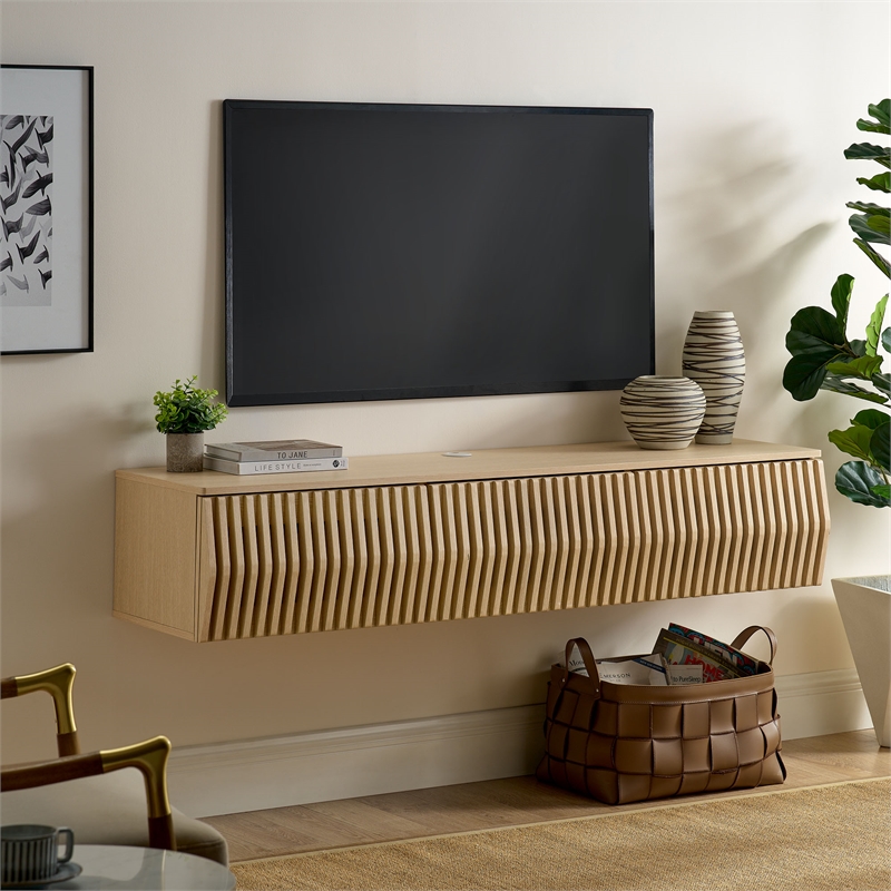 Vaughn Wall Mount TV Stand in Ash