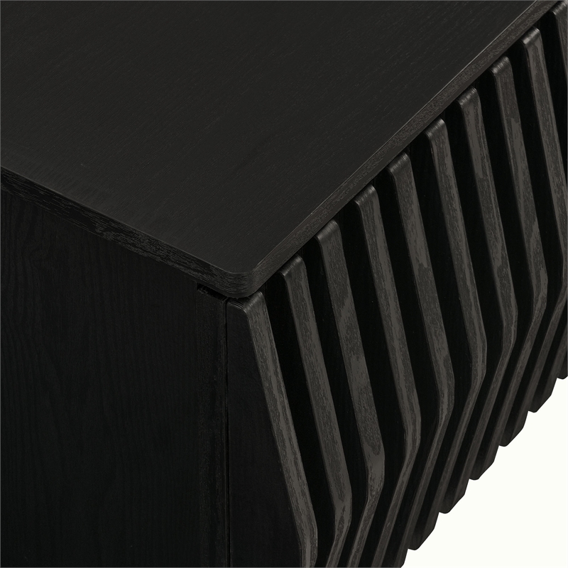 Vaughn Wall Mount TV Stand in Black