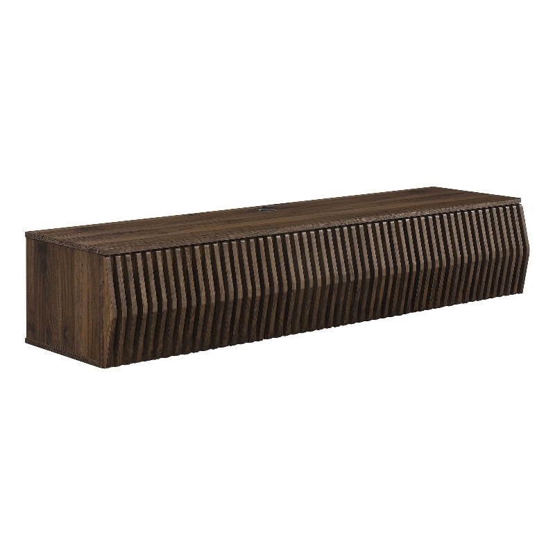 Vaughn Wall Mount TV Stand in Walnut