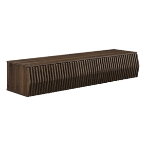 Vaughn Wall Mount TV Stand in Walnut