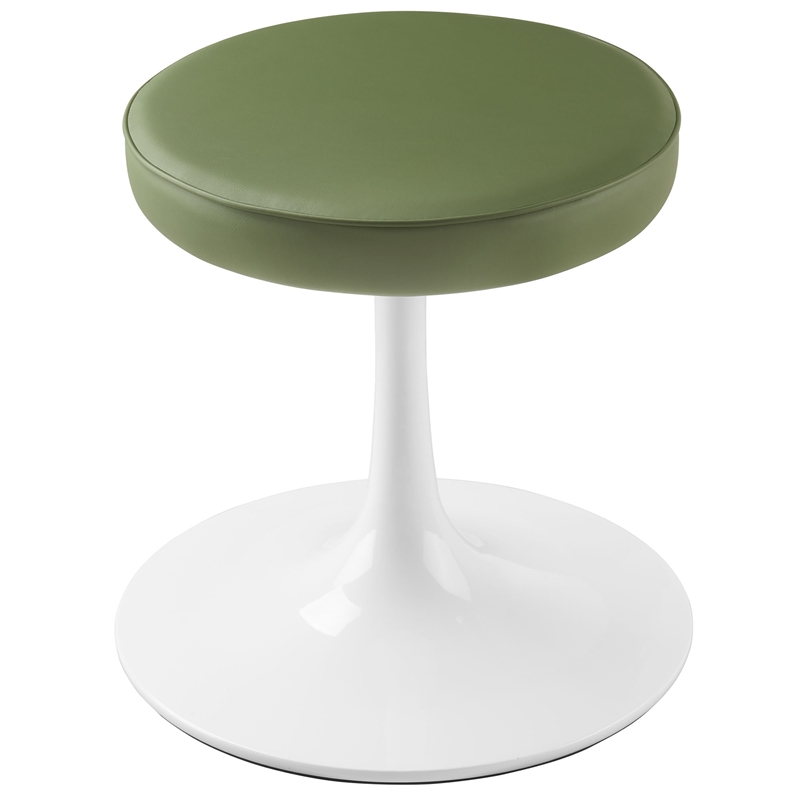 Modway Lippa Round Stool in Leaf Green