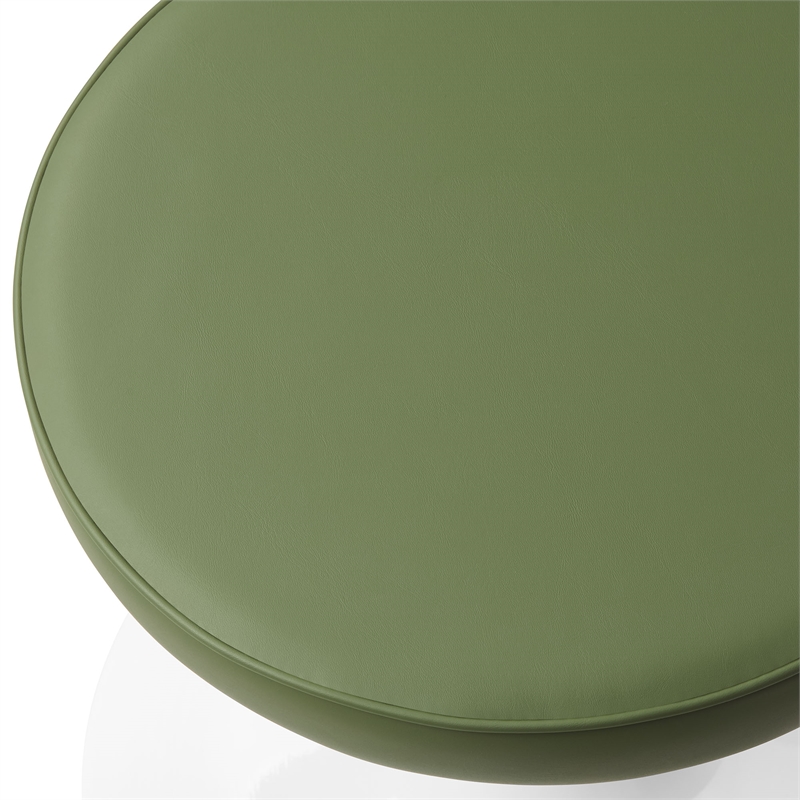 Modway Lippa Round Stool in Leaf Green