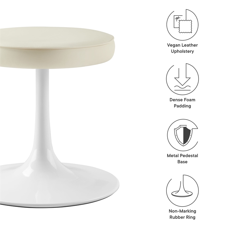 Lippa Round Stool in Stone