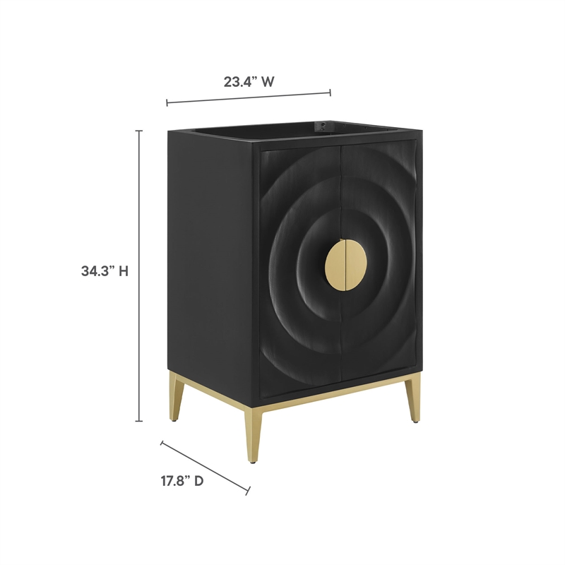 Beau Bathroom Vanity Cabinet (Sink Basin Not Included) in Black