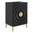 Beau Bathroom Vanity with Basin in Black Black