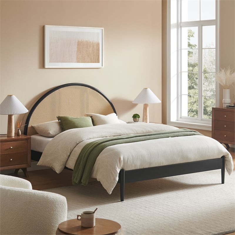 Odette Platform Bed in Black
