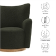 Montrose Swivel Accent Chair in Fern Walnut