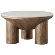 Ellison Coffee Table With Marble Top in Walnut