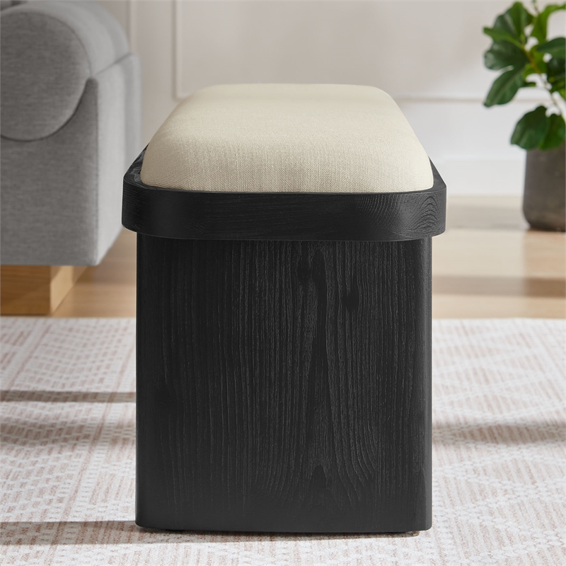 Iver Accent Bench in Black Flax