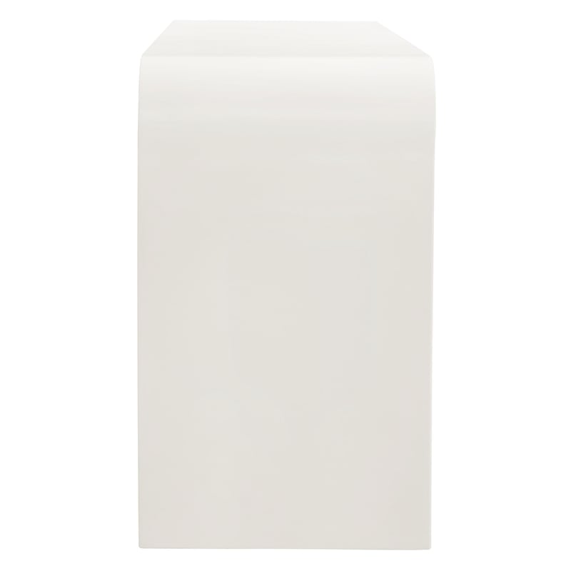 Waterflute TV Stand in White Matte