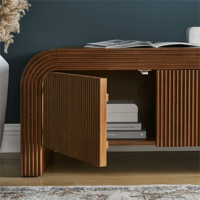 Waterflute TV Stand in Walnut