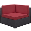 Gather Corner Sectional Set of 2 in Espresso Red