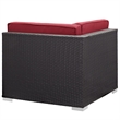 Gather Corner Sectional Set of 2 in Espresso Red
